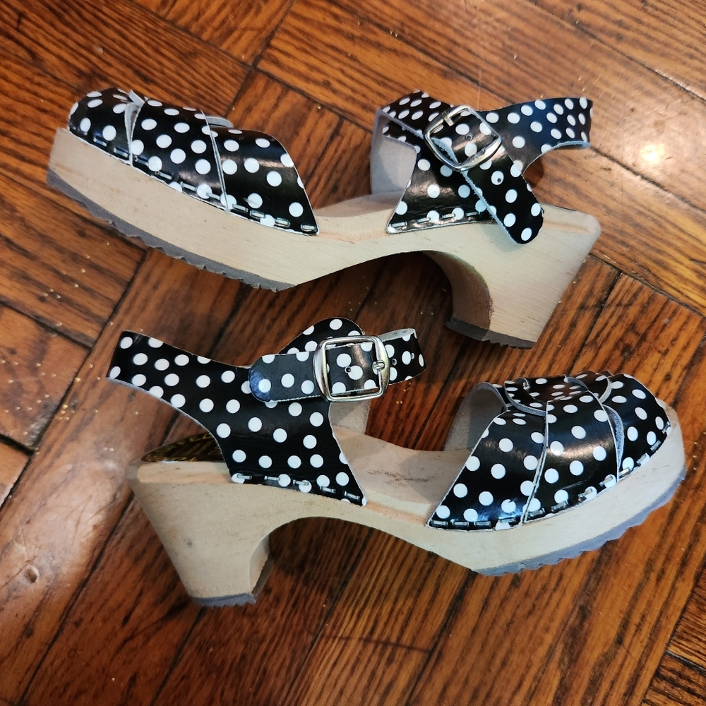 Polka Dot Clog Sandals size 36 so women’s US 6
